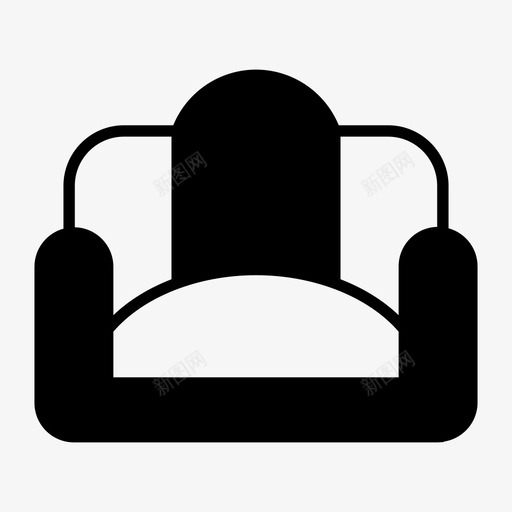 沙发椅子休息室图标svg_新图网 https://ixintu.com 休息室 半沙发 座椅 椅子 沙发