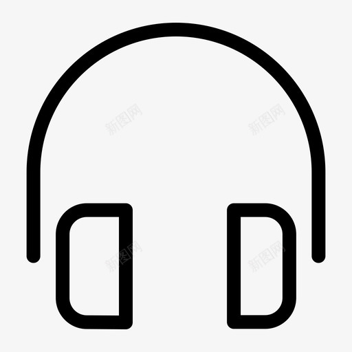 耳机音频声音图标svg_新图网 https://ixintu.com 声音 技术 耳机 音频