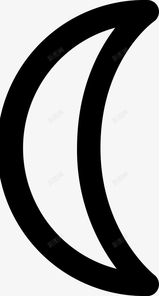 月相残月图标svg_新图网 https://ixintu.com 月相残月