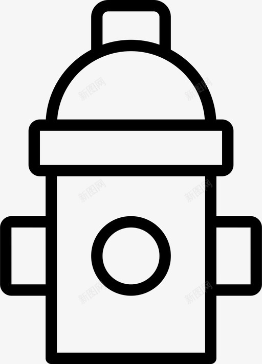 消防栓街道水图标svg_新图网 https://ixintu.com 基础设施和建筑薄 水 消防栓 街道