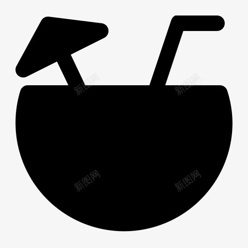 椰子饮料假日夏天图标svg_新图网 https://ixintu.com 假日 假日固体 夏天 椰子饮料