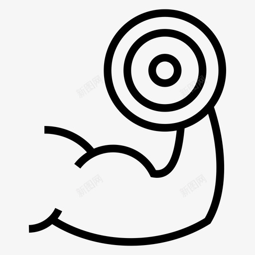 肌肉手臂二头肌图标svg_新图网 https://ixintu.com 二头肌 健身 健身房 手臂 肌肉 训练 轮廓系列