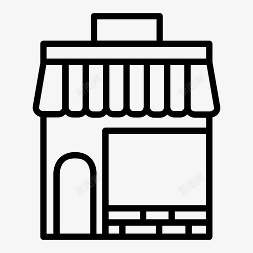 集市商店摊位图标svg_新图网 https://ixintu.com 商店 摊位 集市