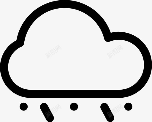 雨夹雪雨雪图标svg_新图网 https://ixintu.com 天气 雨 雨夹雪 雪