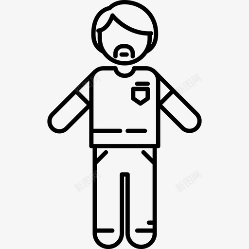戴着小胡子的男人超薄的图标svg_新图网 https://ixintu.com 戴着小胡子的男人 超薄的