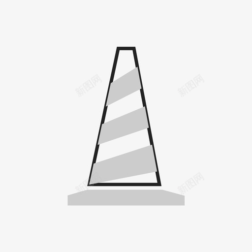 交通锥车停车图标svg_新图网 https://ixintu.com 交通锥 停车 车 车轮 车辆