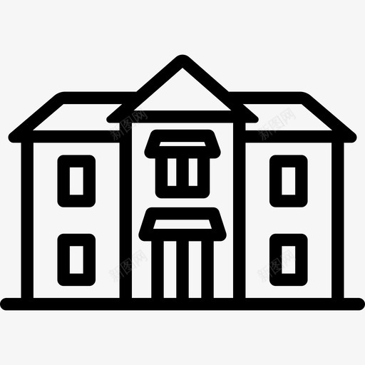 住宅市中心直系图标svg_新图网 https://ixintu.com 住宅 市中心 直系