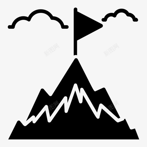 山站目标景观图标svg_新图网 https://ixintu.com 地图和导航字形图标 山站 山谷 旅行 景观 目标 雪峰