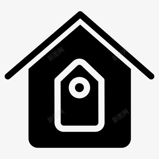 房子价格销售图标svg_新图网 https://ixintu.com 价格 房子 标签 销售