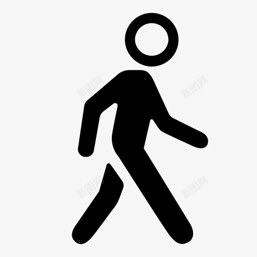 人行人步行图标svg_新图网 https://ixintu.com 人 步行 行人