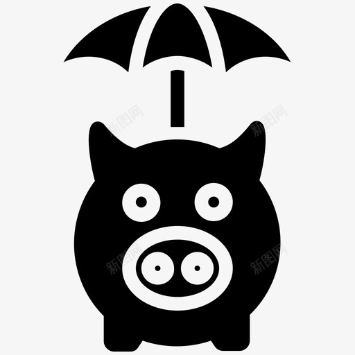 储蓄应急基金储蓄罐图标svg_新图网 https://ixintu.com 储蓄 储蓄罐 创业和新业务字形图标 应急基金 退休