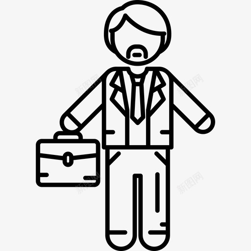 有手提箱的商人男人超薄图标svg_新图网 https://ixintu.com 有手提箱的商人 男人 超薄