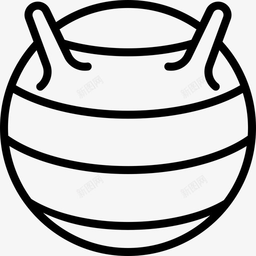 健身球健康的生活方式直线型图标svg_新图网 https://ixintu.com 健康的生活方式 健身球 直线型