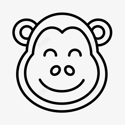 猴子灵长类动物野生动物图标svg_新图网 https://ixintu.com 动物园 灵长类动物 猴子 野生动物 野生动物公园