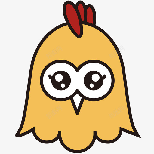 chickensvg_新图网 https://ixintu.com chicken 填充 多色 可爱 圆润