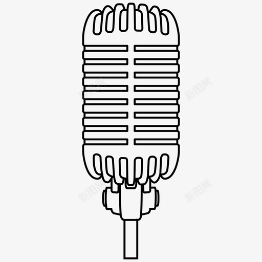 麦克风老派音乐图标svg_新图网 https://ixintu.com 老派 音乐 麦克风