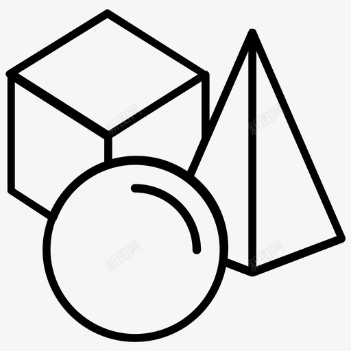 三维形状三维环境交互式三维图标svg_新图网 https://ixintu.com 三维形状 三维环境 交互式三维 虚拟环境 虚拟现实 虚拟现实线图标