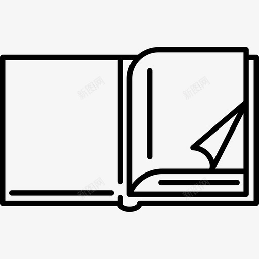 折叠一页的开本教育图书馆图标svg_新图网 https://ixintu.com 图书馆 折叠一页的开本 教育
