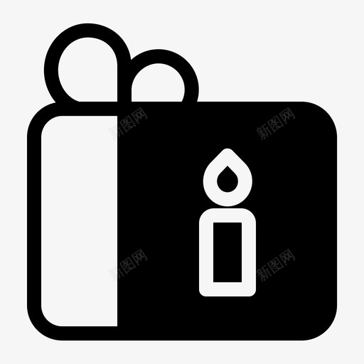 礼物蜡烛生日图标svg_新图网 https://ixintu.com 生日 礼物 蜡烛
