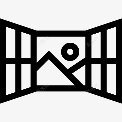 开窗盆景景观自然图标svg_新图网 https://ixintu.com 小 开窗盆景 房间 景观 自然 阳光