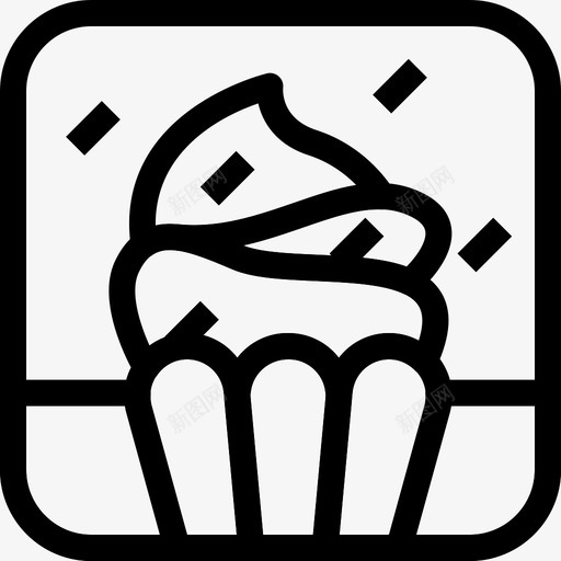 纸杯蛋糕生日食物图标svg_新图网 https://ixintu.com 生日 纸杯蛋糕 聚会 聚会时间 食物