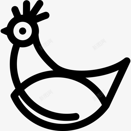 鸡动物小动物图标svg_新图网 https://ixintu.com 动物 小动物 鸡