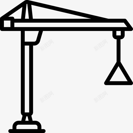 建筑起重机施工机械直线式图标svg_新图网 https://ixintu.com 建筑起重机 施工机械 直线式