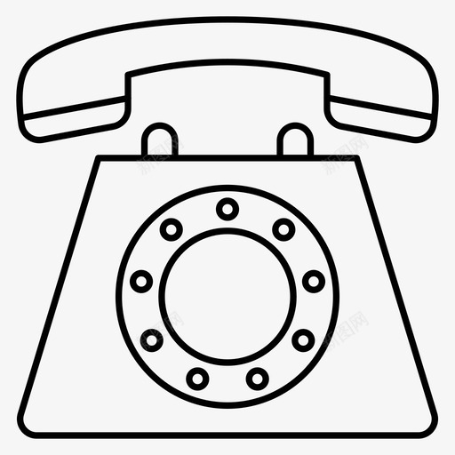 电话呼叫座机图标svg_新图网 https://ixintu.com 呼叫 座机 接收器 电话 通话 黑色星期五线路图标