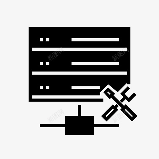连接存储云服务器图标svg_新图网 https://ixintu.com 云 服务器 网络 设置 连接存储