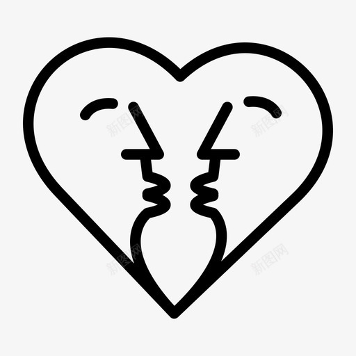 恋人吻唇图标svg_新图网 https://ixintu.com 吻 唇 嘴吻 恋人 爱与恨