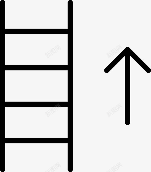 楼梯攀爬施工图标svg_新图网 https://ixintu.com 上 上楼 基础设施和建筑细部 攀爬 施工 楼梯 爬梯