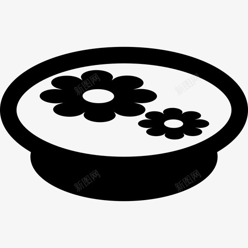 鲜花自然温泉放松图标svg_新图网 https://ixintu.com 温泉放松 自然 鲜花