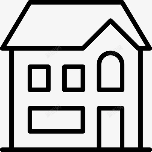 住宅公寓楼房图标svg_新图网 https://ixintu.com 住宅 公寓 家庭 房产 楼房 薄住宅