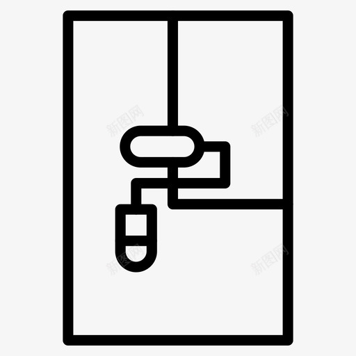 油漆辊刷子颜色图标svg_新图网 https://ixintu.com 刷子 建筑师和施工线 油漆辊 装饰 颜色
