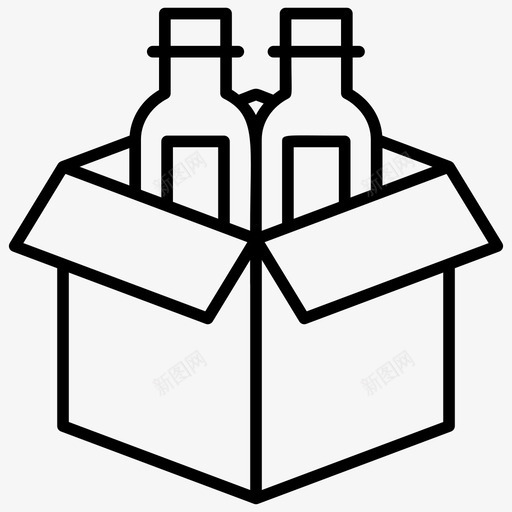 包装装箱标签图标svg_新图网 https://ixintu.com 包装 包裹 标签 装箱 购物和商业线图标