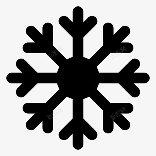 雪冷雪花图标svg_新图网 https://ixintu.com 下雪 冬天 冷 天气 雪 雪花