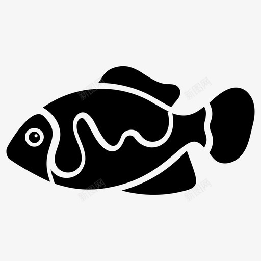 鸭嘴鱼水生鱼淡水鱼图标svg_新图网 https://ixintu.com 水生鱼 淡水鱼 热带鱼 鱼字形图标 鸭嘴鱼