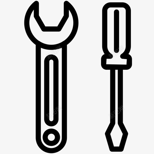工具修理螺丝刀图标svg_新图网 https://ixintu.com 修理 工具 扳手 结构1 螺丝刀 设置