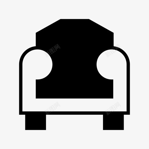 沙发椅子休息室图标svg_新图网 https://ixintu.com 休息室 半沙发 座椅 椅子 沙发