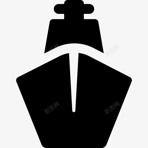 船舶正面运输海上和海滩图标svg_新图网 https://ixintu.com 海上和海滩 船舶正面 运输