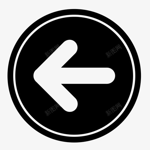 左箭头白色箭头图标svg_新图网 https://ixintu.com 左箭头 白色 箭头