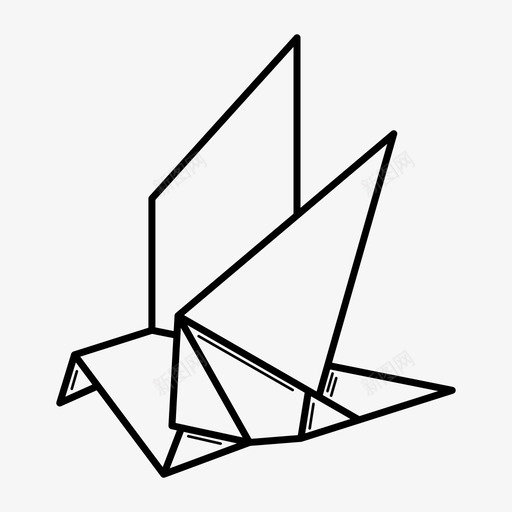 折纸鸟抽象鸟鸽子工艺图标svg_新图网 https://ixintu.com 折纸纸鸟收藏 折纸鸟 抽象鸟 日本 纸鸽 鸽子工艺
