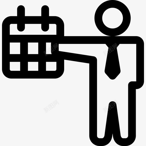 时间表人员办公室工作图标svg_新图网 https://ixintu.com 人员 办公室工作 时间表