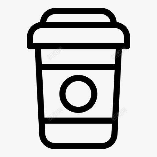 咖啡杯子纸杯图标svg_新图网 https://ixintu.com 咖啡 外卖 杯子 纸杯