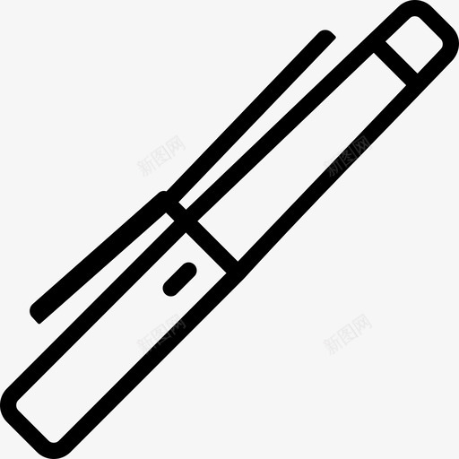 卷发器卷发棒加热棒图标svg_新图网 https://ixintu.com 加热棒 化妆品轮廓 卷发器 卷发棒