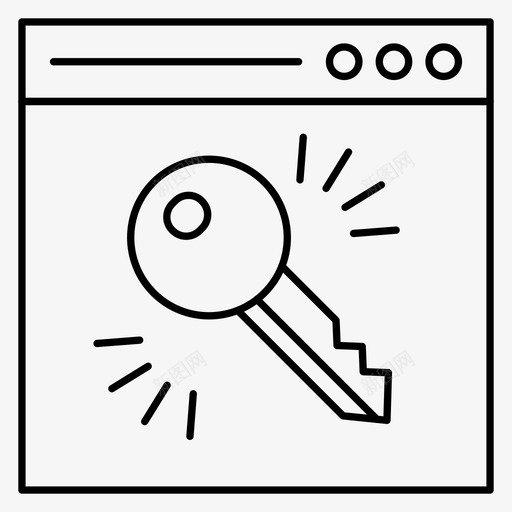 钥匙互联网锁图标svg_新图网 https://ixintu.com 互联网 安全 网页 钥匙 锁