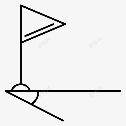 角落旗帜游戏图标svg_新图网 https://ixintu.com 场地 旗帜 游戏 角落 运动