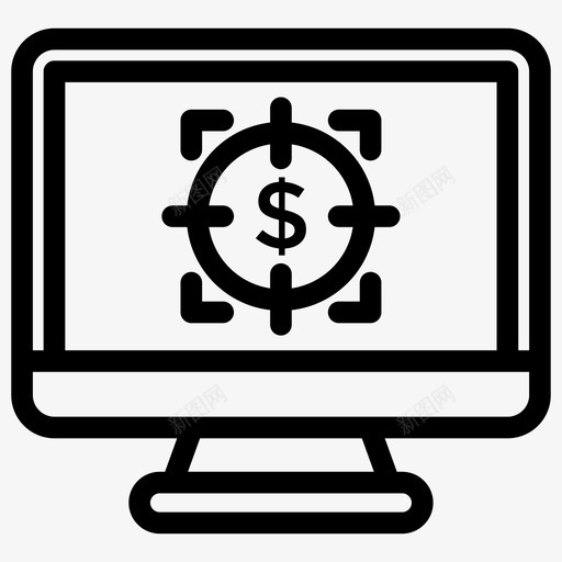 ppc营销点击成本互联网广告图标svg_新图网 https://ixintu.com ppc广告 ppc营销 互联网广告 创业和新业务线图标 点击付费 点击成本