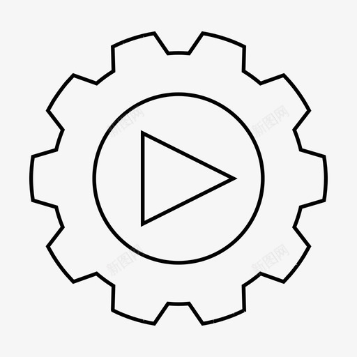 播放播放器开始图标svg_新图网 https://ixintu.com 工作 广告和媒体材料设计图标 开始 播放 播放器 视频