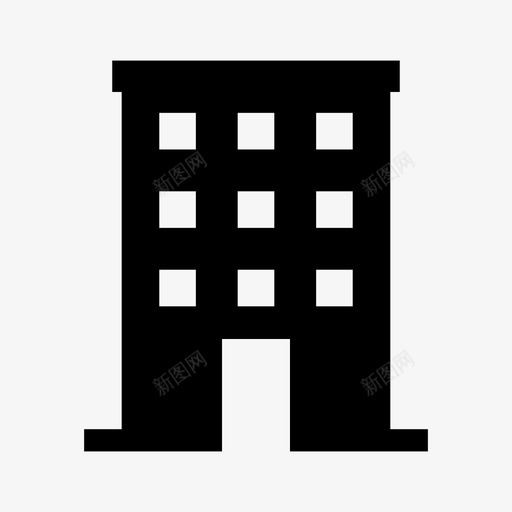 图书馆大楼学习现代图标svg_新图网 https://ixintu.com 公共 图书馆大楼 学习 现代
